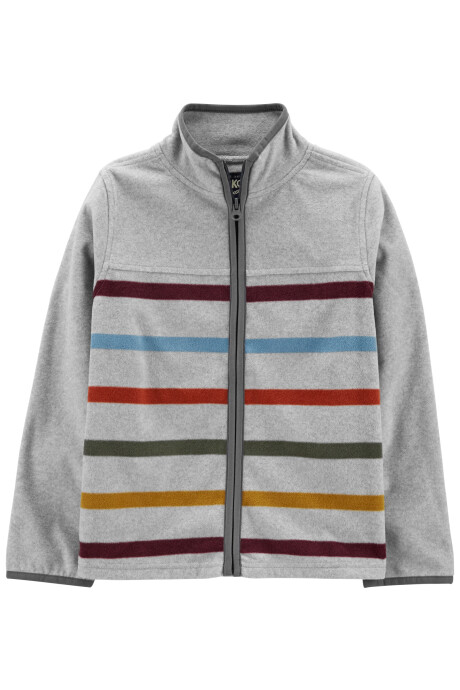 Campera de micropolar diseño franjas de color Sin color