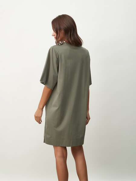 VESTIDO FLORENCIA VERDE GRISACEO