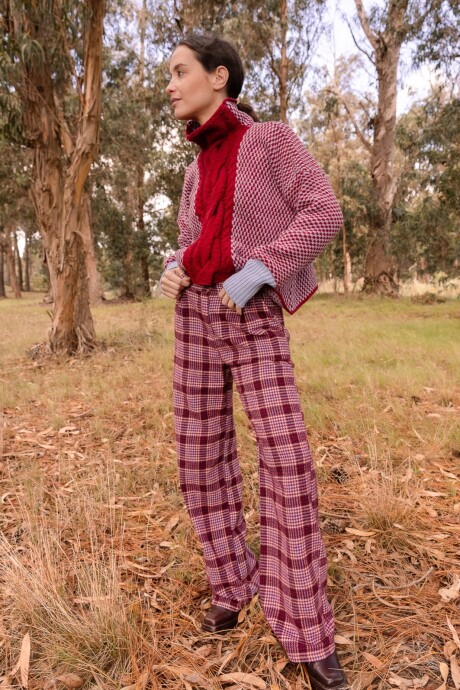 Pantalon Coraline Bordeaux/Lila