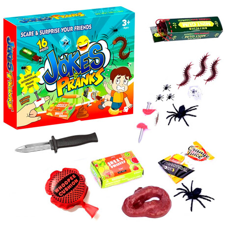 Set X16 Bromas Insectos Cuchillo Falso Juguete Hlw001001-m1