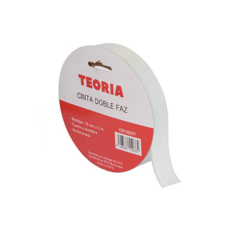 Cinta doble faz 18 mm x 2 m BLANCO