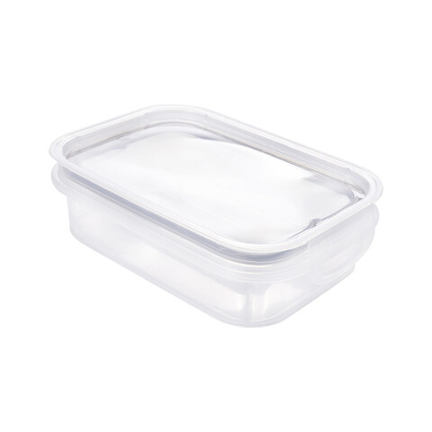 Pote Rectangular con Traba 500 ml GRIS