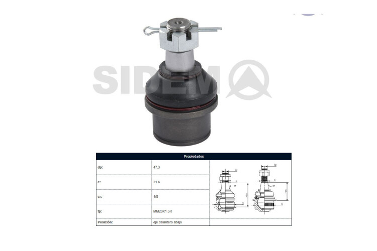 Rotula Del Kia Besta/Pregio Diesel 96-06 Der/Izq Rotula Del Kia Besta/Pregio Diesel 96-06 Der/Izq