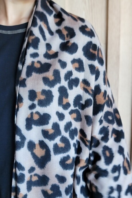 Bufandón Paz Animal Print Marrón