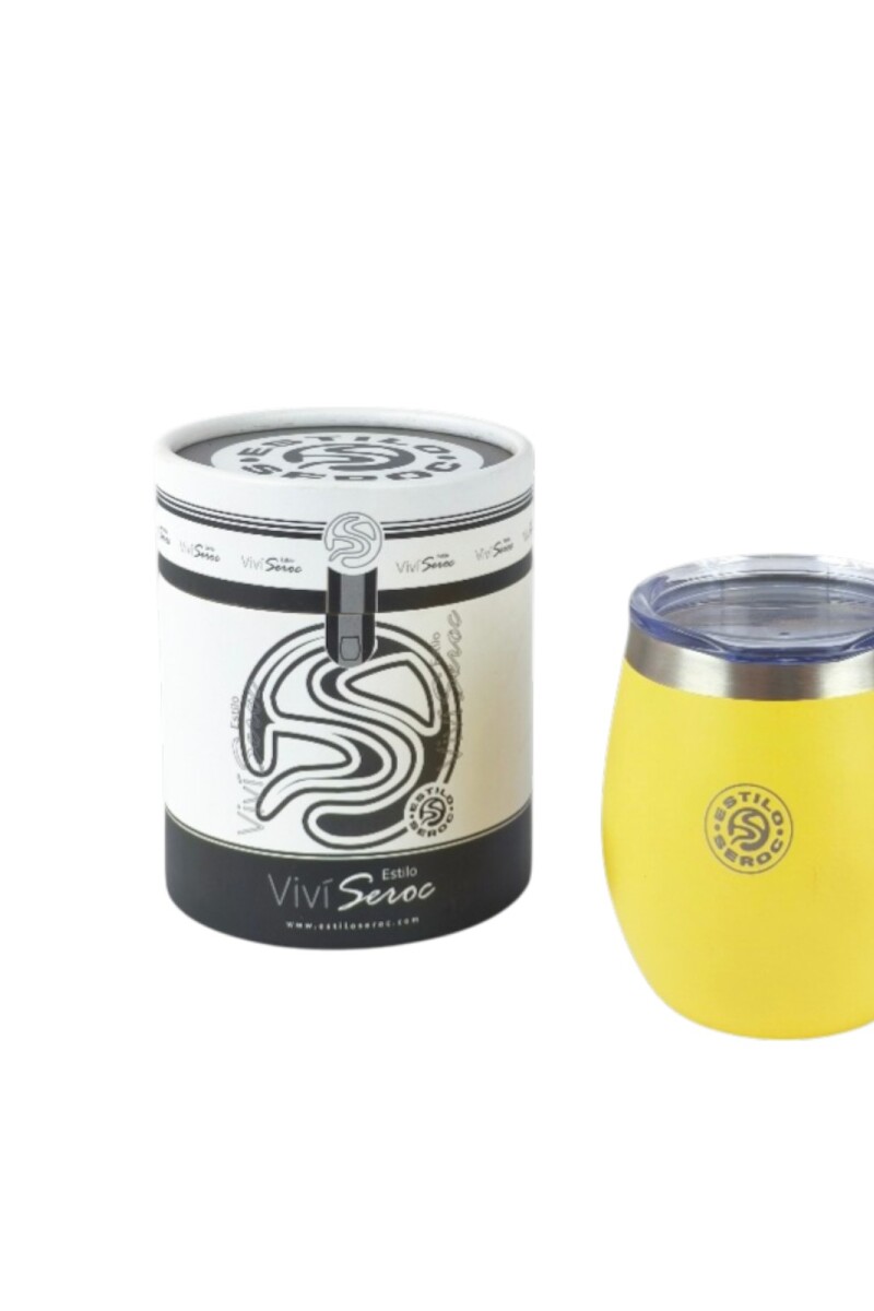 Mate Acero Color 8oz Amarillo