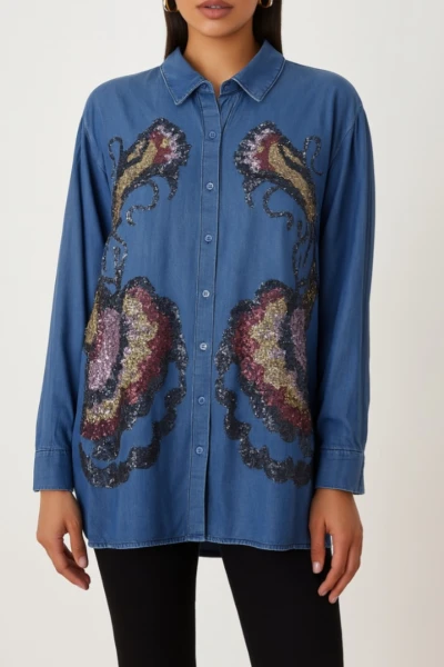 Camisa Floba Jeans Azul