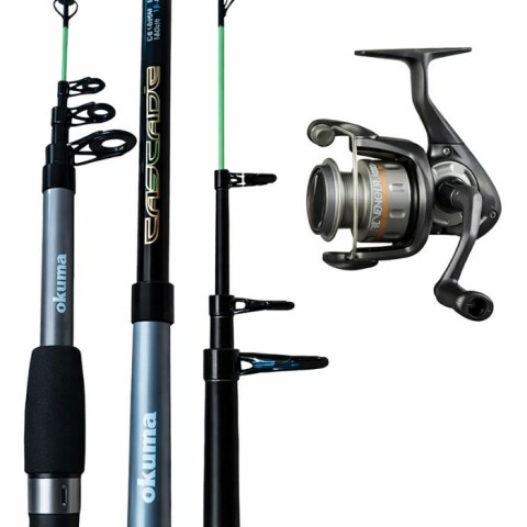 Combo Caña Okuma Telescópica 2,70 Mts + Reel + Tanza Combo Caña Okuma Telescópica 2,70 Mts + Reel + Tanza