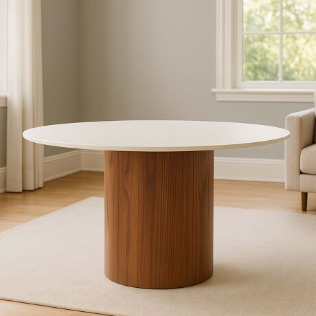 MESA DE COMEDOR MDF BLANCO IVETE