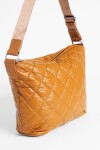 Cartera hobo matelaseada rombo marrón