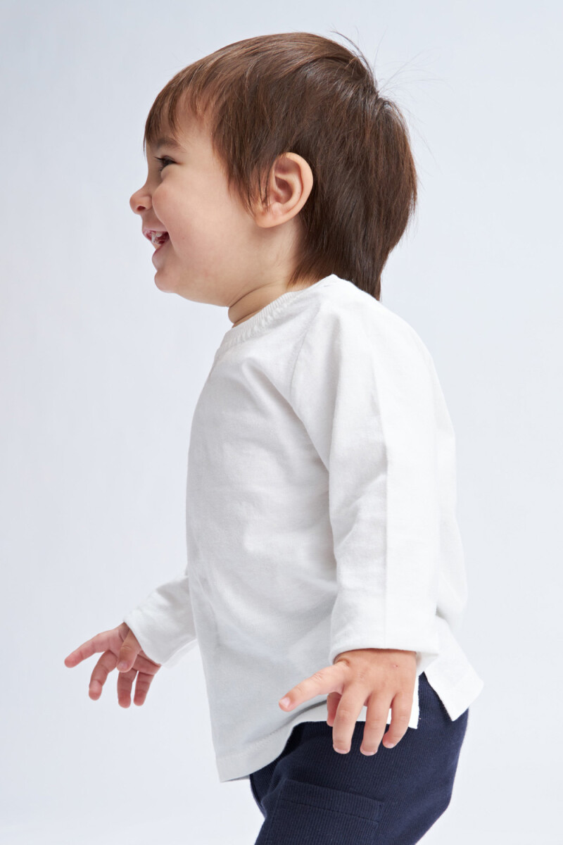Remera manga larga básica Blanco