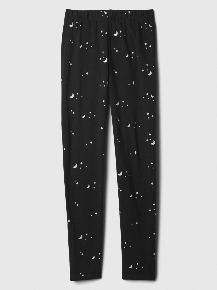 Calza Estampada Niña - True Black Foil 