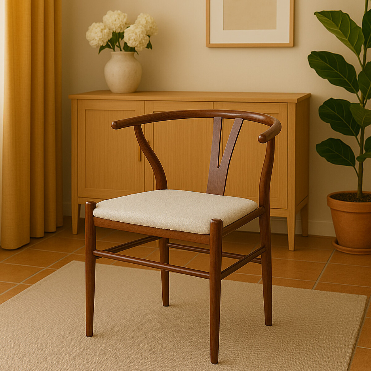 Silla Para Comedor Modelo Wishbone Clasica 