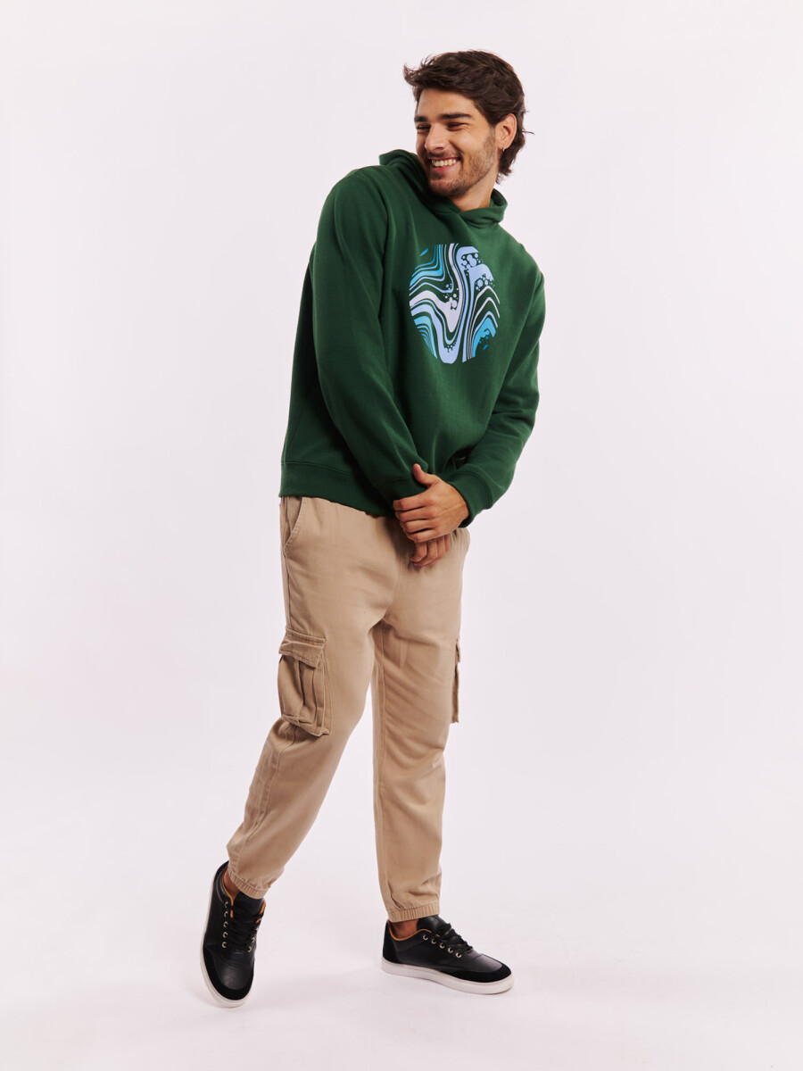 Sweater felpa estampa - verde 