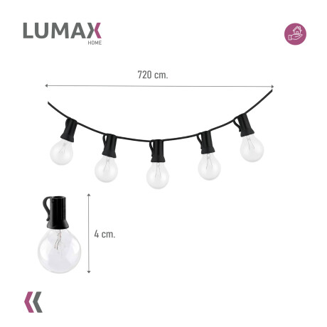 Pack x 2 Guirnalda Guía De Luces Vintage Pack x 2 Guirnalda Guía De Luces Vintage