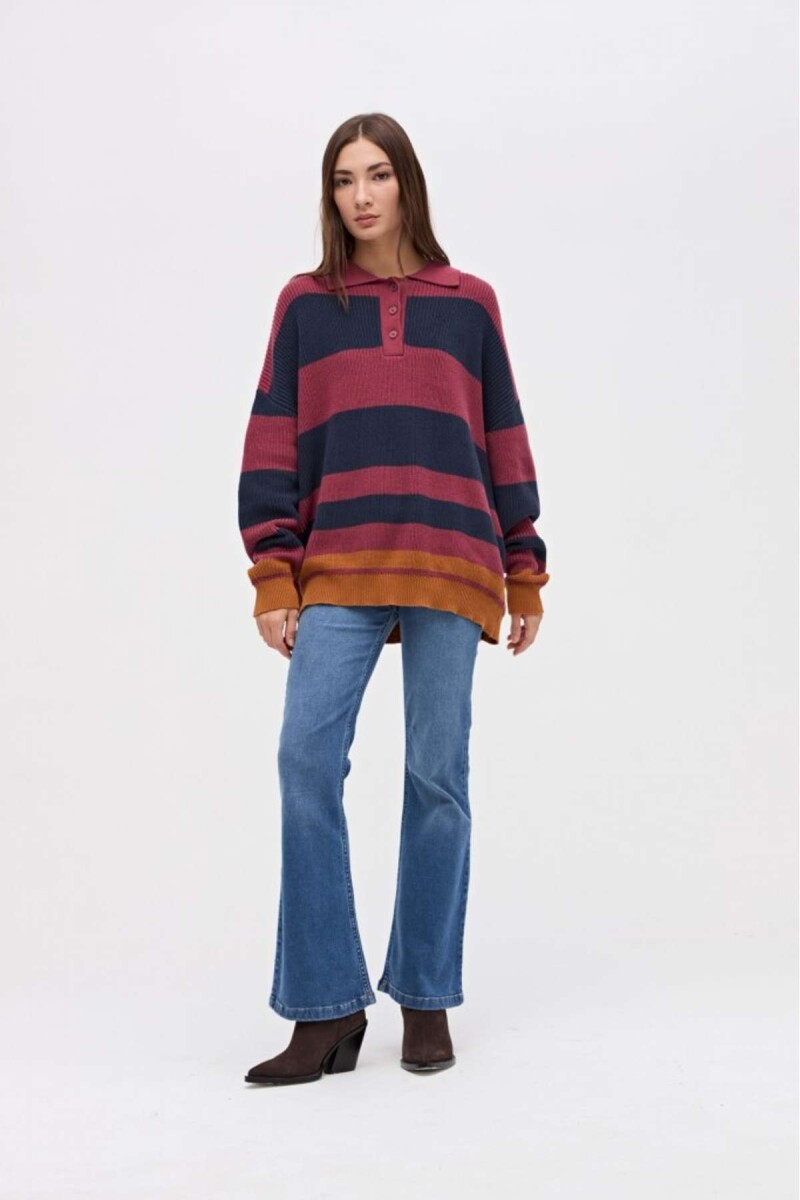 Buzo punto Pemma - Burugundy 