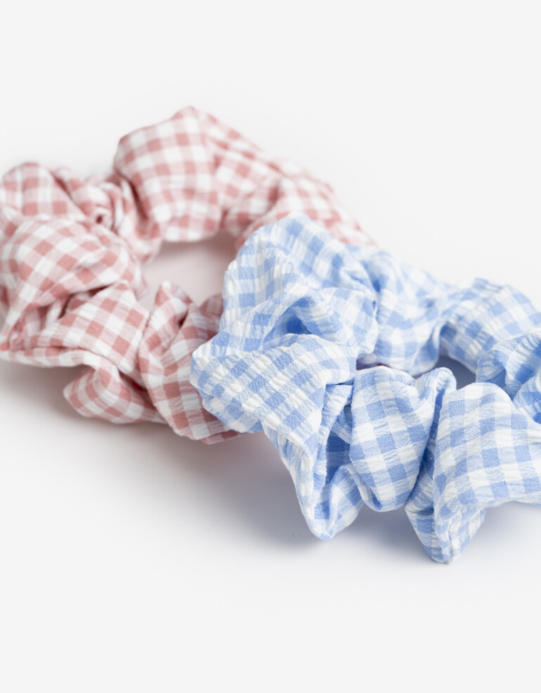 Skunzies Set Set De Scrunchies Estampadas - Estampado Geometrico