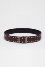 CINTURON JADE STUDS Marron