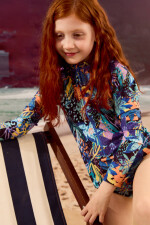 Manga larga surf bingo 2-16a Neon flowers