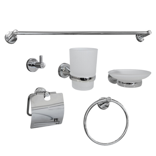 KIT DE ACCESORIOS COLONIA / OLPE CROMO 6 PIEZAS Kit De Accesorios Colonia / Olpe Cromo 6 Piezas