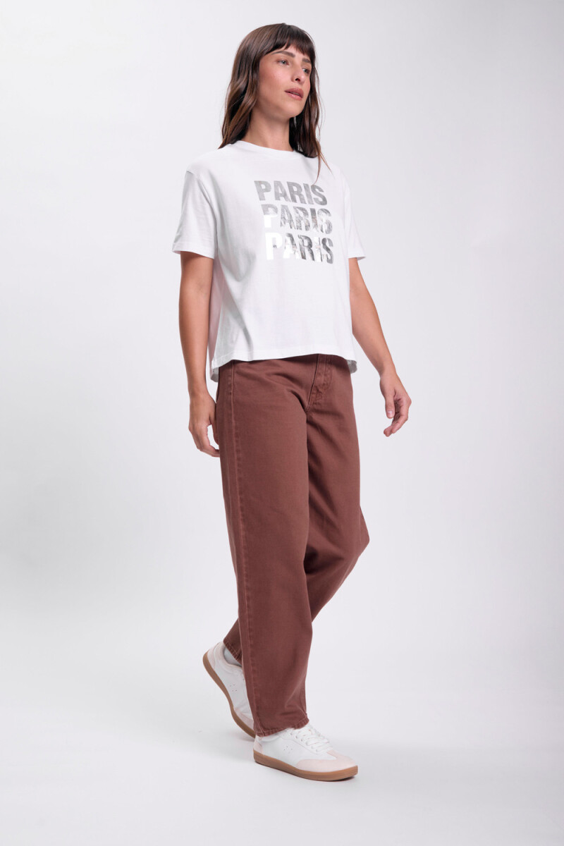 Remera estampa Paris Blanco