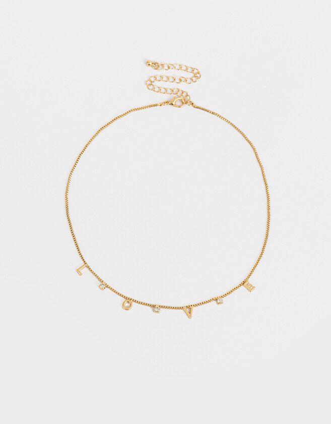 Collares Cortos Bañada en Oro Collar Corto Bañado En Oro - Dorado