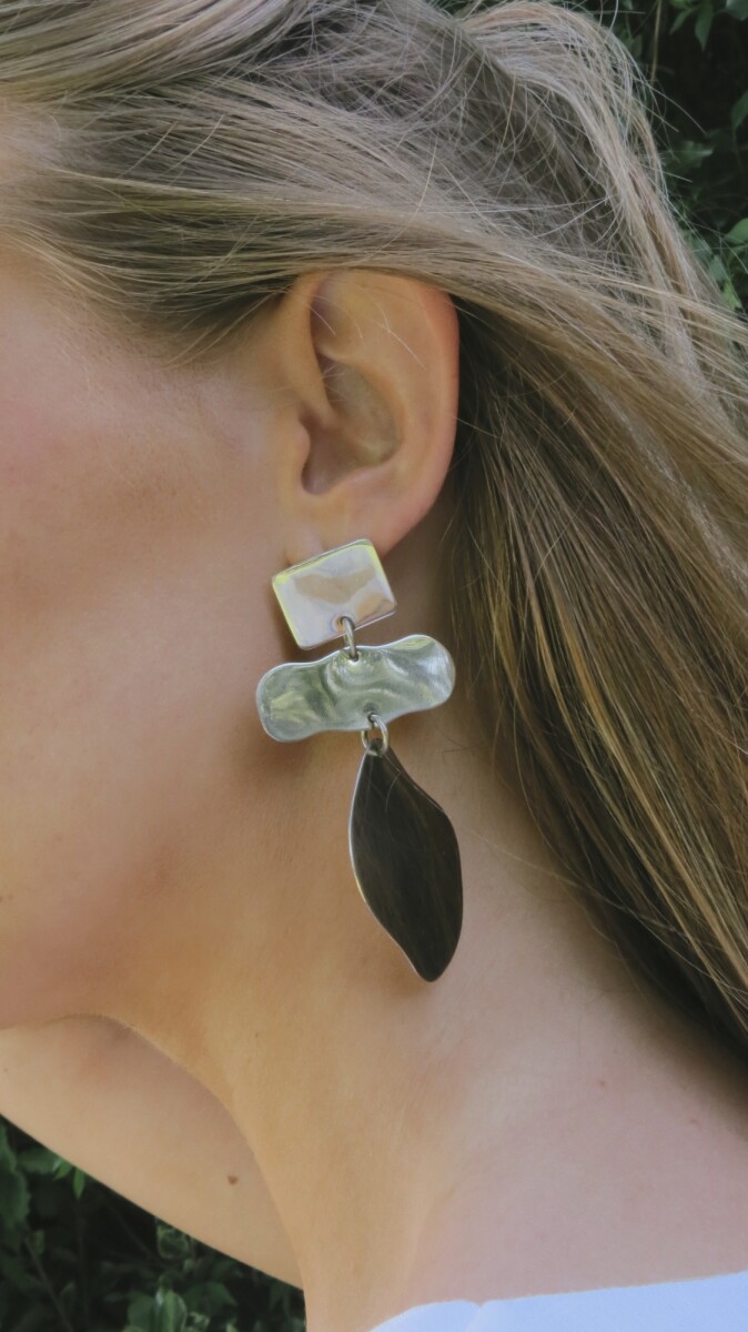 Leaf Earrings - Plateado 