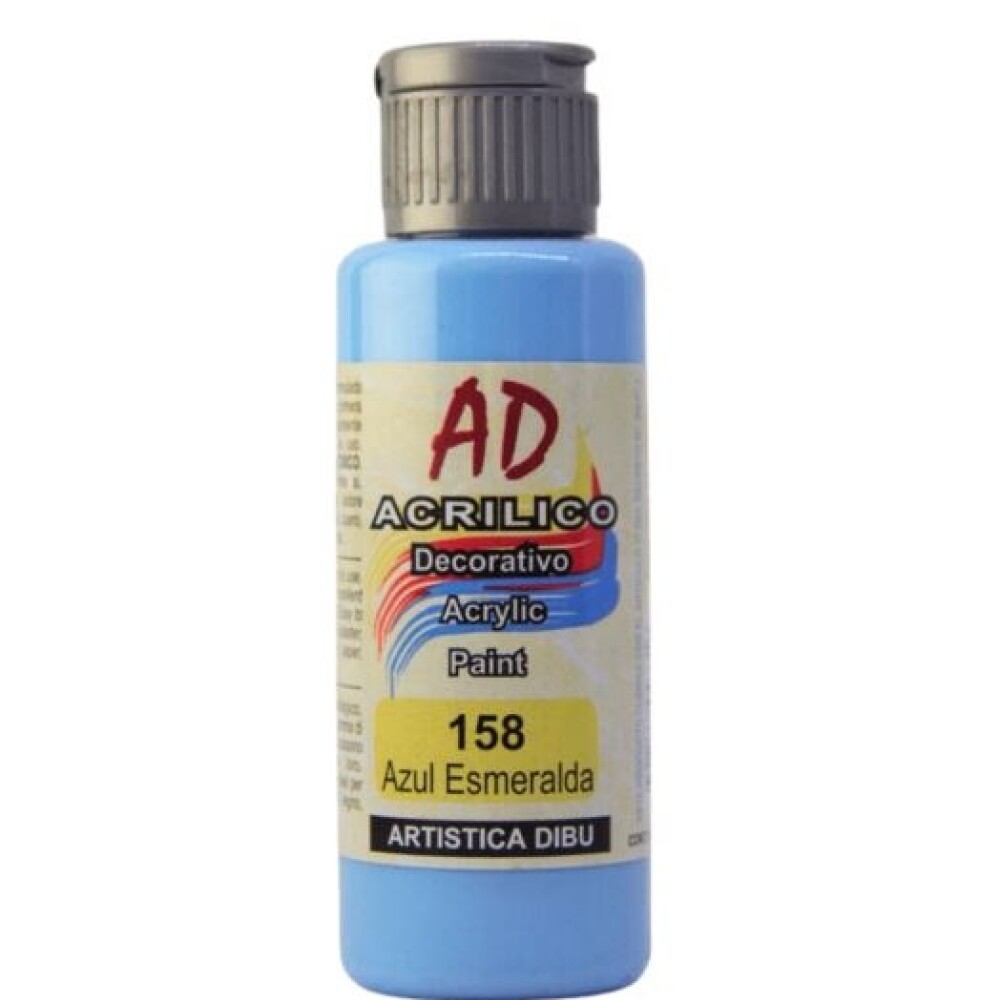 Acrílico Decorativo Ad 60 Ml Azul Esmeralda #Acrílico Decorativo Ad 60 Ml Azul Esmeralda