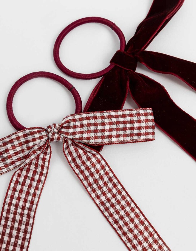 Gomitas Elásticas Sets Con moño Set De Gomitas Con Moño - Combinacion Bicolor