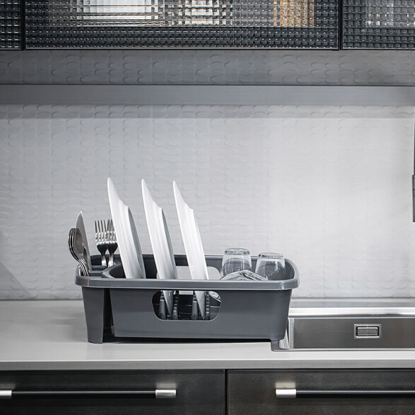 Escurridor para platos gris "PLURALE" -TRAMONTINA TF1612