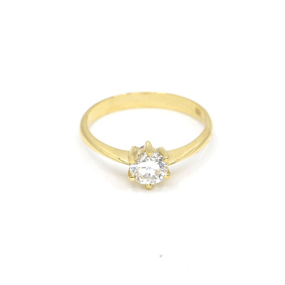 Anillo Solitario En Oro 18K Con Brillante Anillo Solitario En Oro 18K Con Brillante