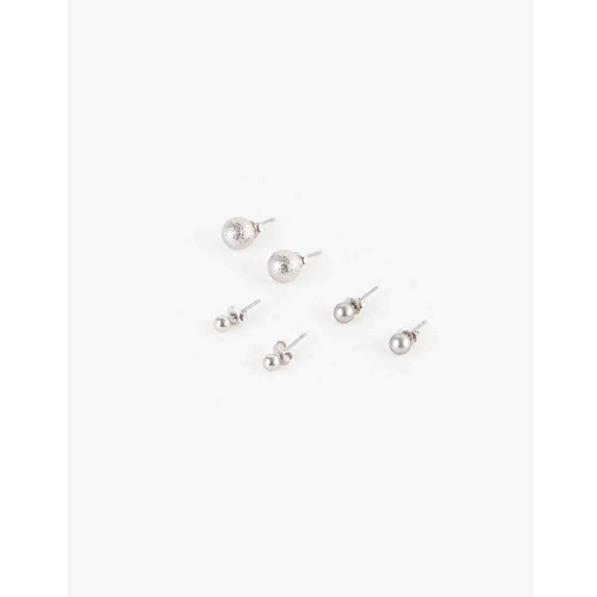 Set De Aros De Metal - Plateado 