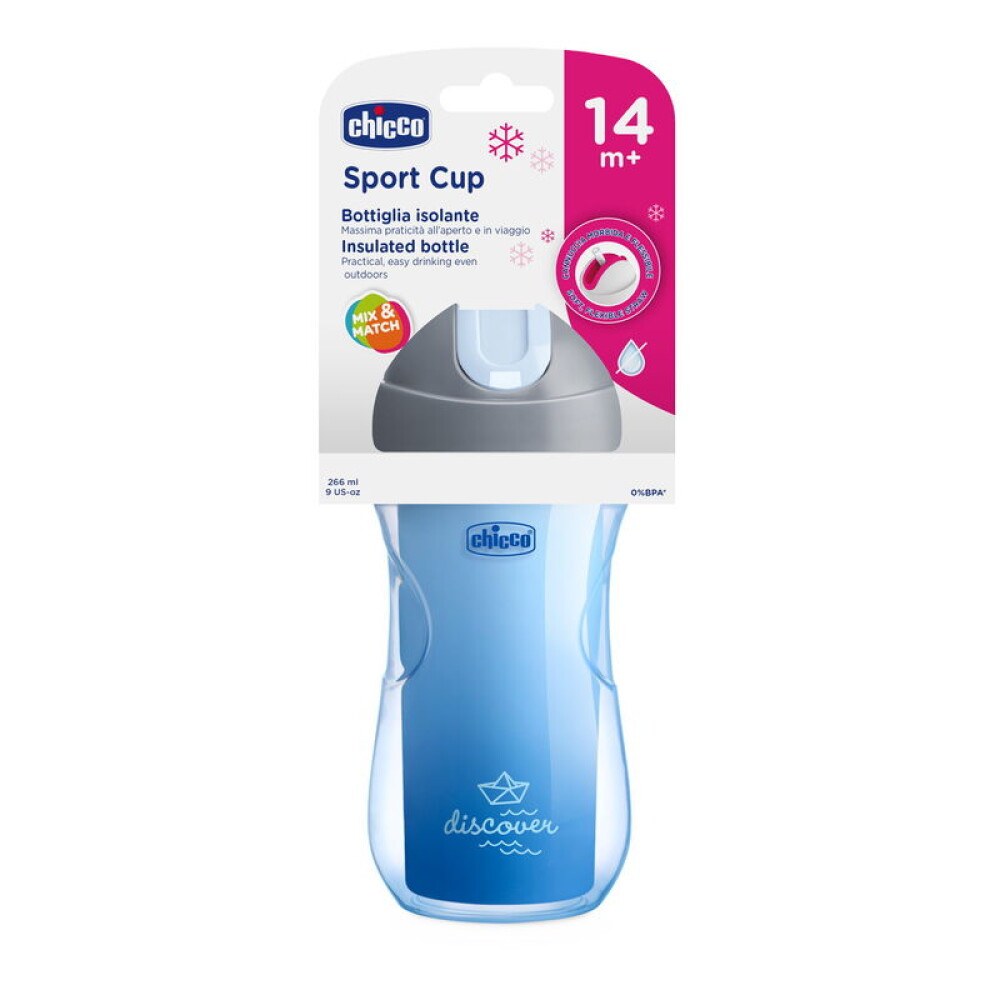 Vaso sorbito termico chicco 14m+ celeste