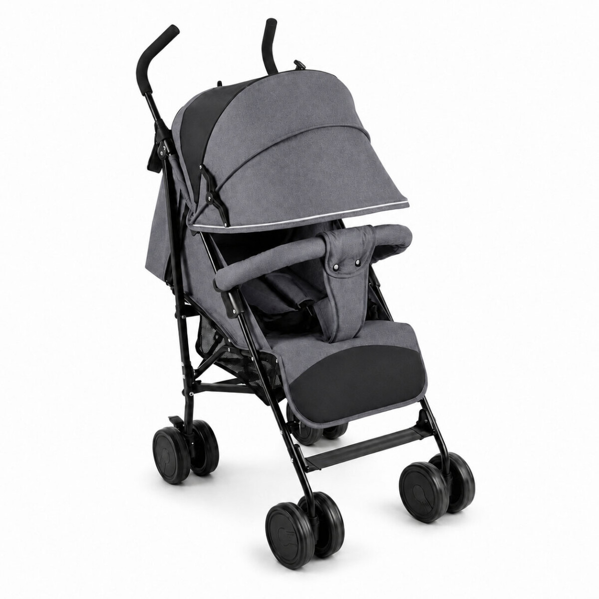Coche Paraguitas Bebe Reclinable Plegable Compacto 8 Ruedas - Gris 