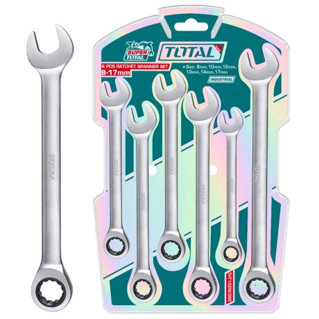 Set De 6 Llaves Combinadas - Fijas Y Estrellas Con Crique Set De 6 Llaves Combinadas - Fijas Y Estrellas Con Crique