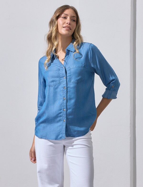 Camisa Lyocell Bolsillos JEAN