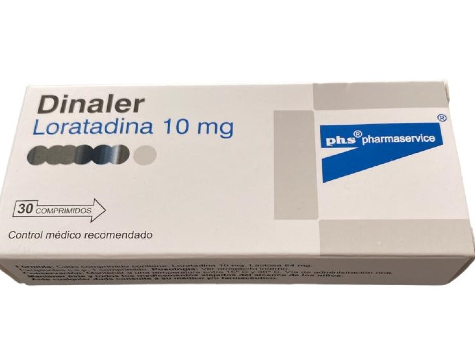 Dinaler Loratadina PHS 10 Mg 30 Comprimidos 