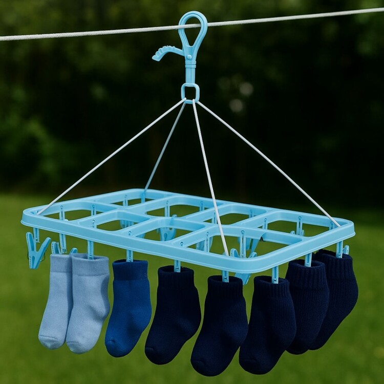 Mini Tendedero Plegable Rectangular Mor 32 Piezas Mini Tendedero Plegable Rectangular Mor 32 Piezas