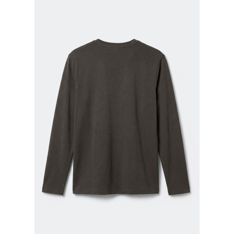 CAMISETA ML MASC CINZA ESCURO