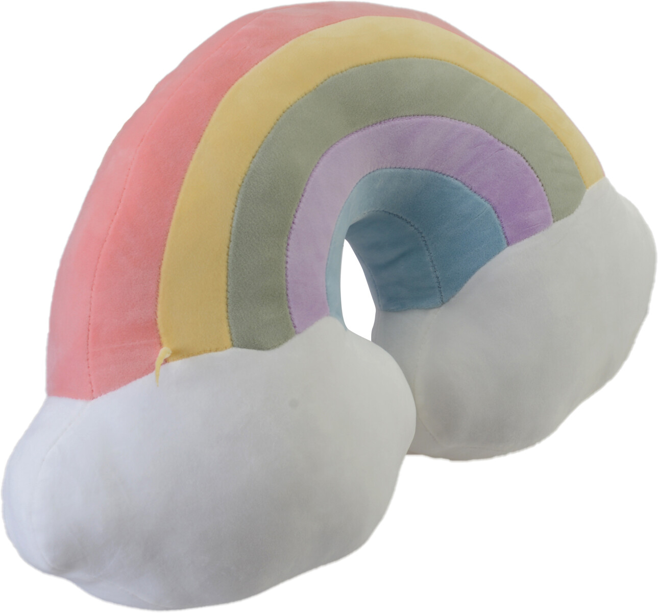 ALMOHADÓN PELUCHE - ALGODON MULTICOLOR ARCOIRIS 