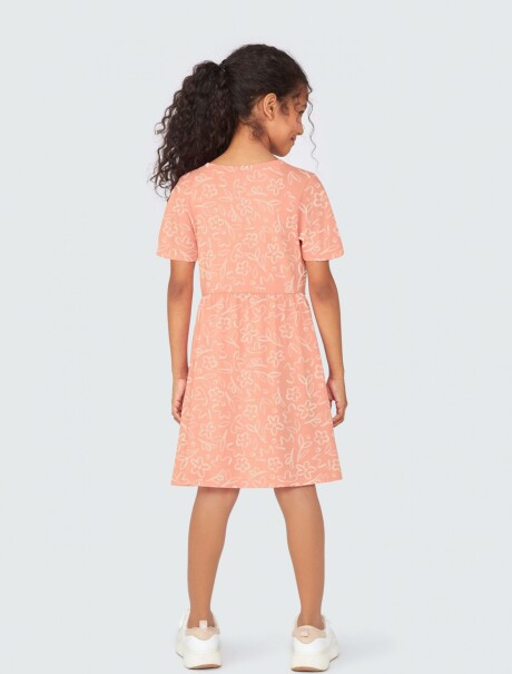 VESTIDO INFANTIL ESTAMPADO NARANJA