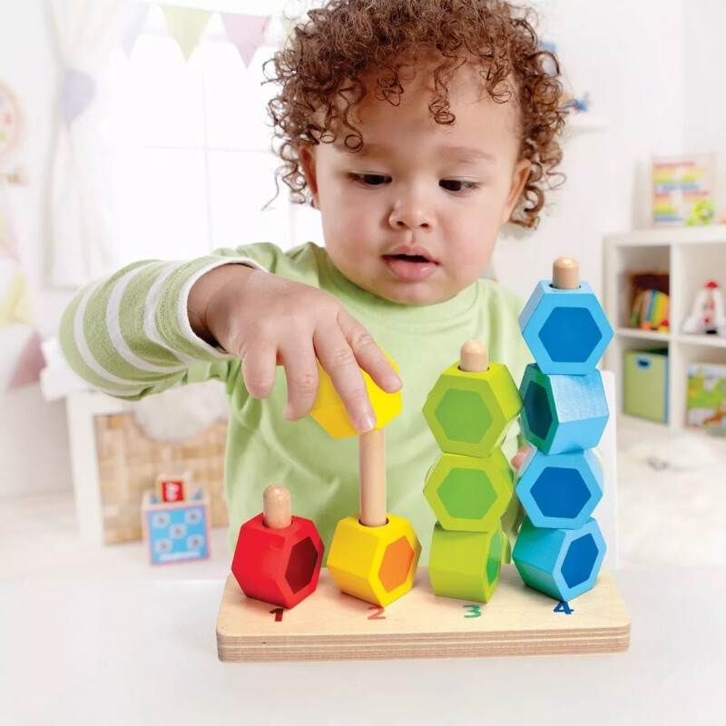 Set de maderas apiladas para contar para niños de Hape Set de maderas apiladas para contar para niños de Hape