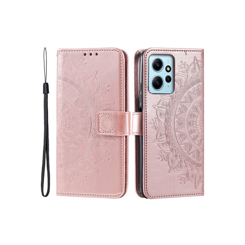Flip cover Xiaomi Redmi Note 12 4G diseño mandala rosa Flip Cover Xiaomi Redmi Note 12 4g Diseño Mandala Rosa