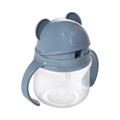 Vaso Entrenador Osos con Pajita y Tapa 260 ml AZUL