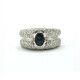 Anillo Oro 18K Con Brillantes Y Zafiro Central Anillo Oro 18K Con Brillantes Y Zafiro Central