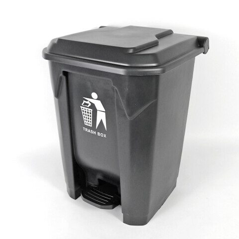 BASURERO PLAST NEGRO C/PEDAL 47.5X41.5X68.5CM Unica