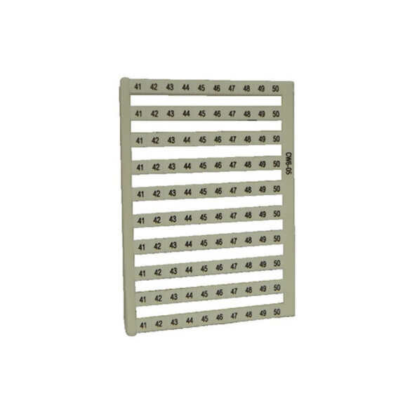 Plancha números 41-50 p/bornes IBC-05 ZO4805