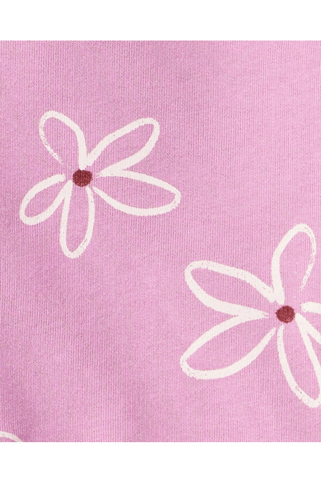 Set dos piezas de algodón, pantalón y buzo, diseño floral Sin color