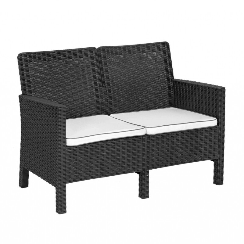 Set Nova de Resina UV con Diseño Moderno para Exteriores 2+1+1+ Mesa Símil Ratán Set Nova de Resina UV con Diseño Moderno para Exteriores 2+1+1+ Mesa Símil Ratán
