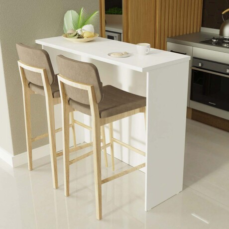 BARRA/ISLA 120 CM MDP BLANCO LUX