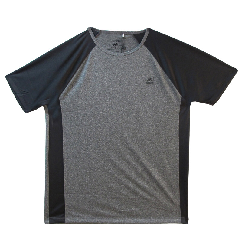 Remera de Hombre N+ Novak Gris - Negro